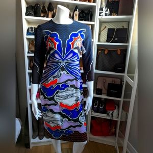 Mary Katrantzou Abstract Print Slim fit sheath dress